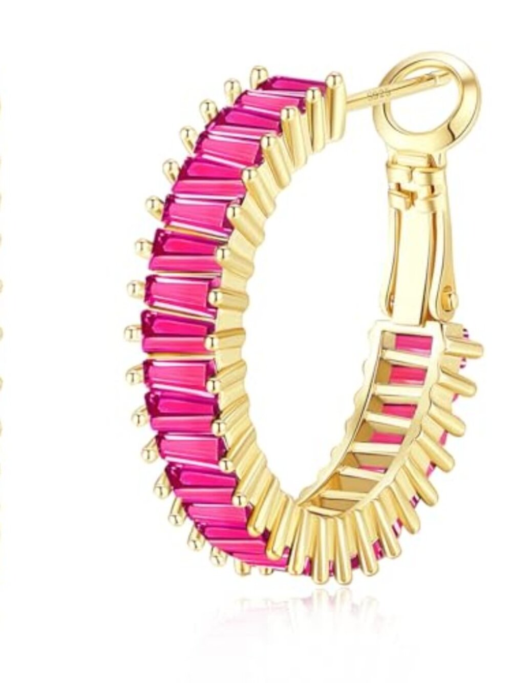 Trendy 14K Gold Plated Hoop Earrings for Women, Chunky Gold/Silver Earringsโ